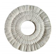 Pleated white cotton buffing wheel