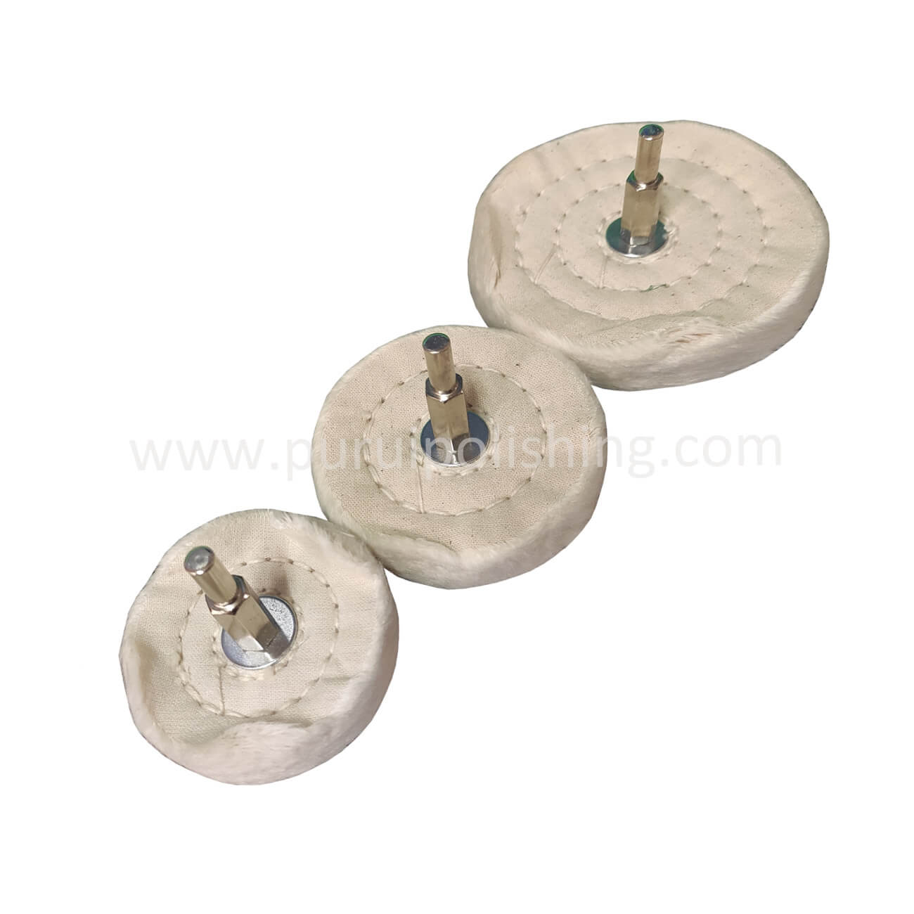 Mounted Stitched Cotton Buffing Wheel For Drill