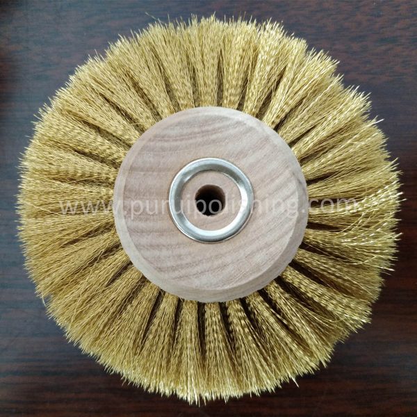 1*Copper Wire Wheel Yellow Soft Brass Brush For Bench Grinder Metal High Quality 