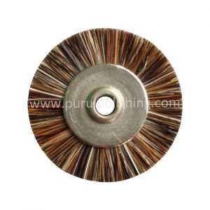 Unmounted Brown Bristle Wheel