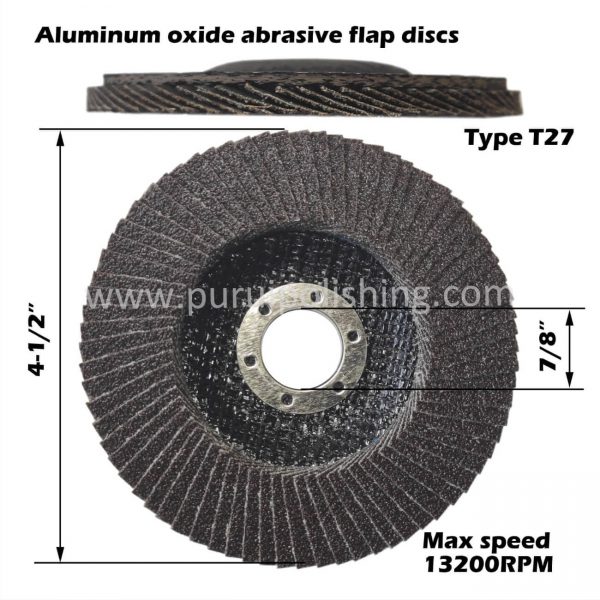 Size of Aluminum Oxide Abrasive Flap Disc