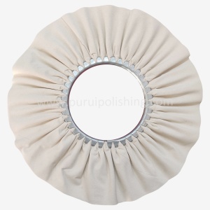 Bias White Cotton Airway Buffing Wheels With Steel Center