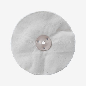 White Muslin Loose Leaf Buffing Wheel With Leather Washer