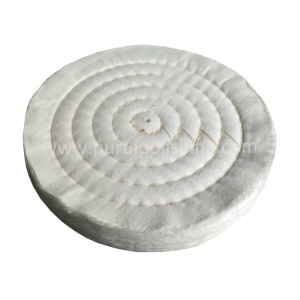 Alternative view of Stitched Flannel Buffing Wheel Without Washer for Mirror Finish