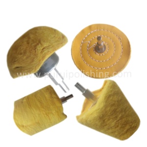 Mounted Yellow Cotton Buffing Wheel For Drill