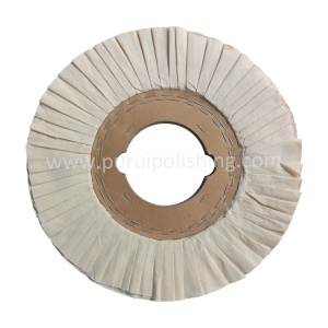 Pleated White Airway Buffing Wheel With Cardboard Center 6“-18”