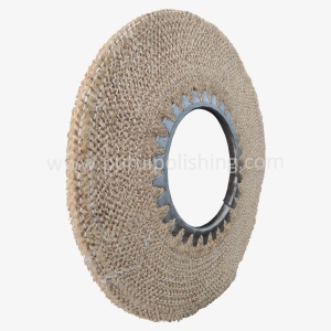 Vista alternativa de Ruedas pulidoras de vías respiratorias de sisal diagonal con centro de acero, solo sisal