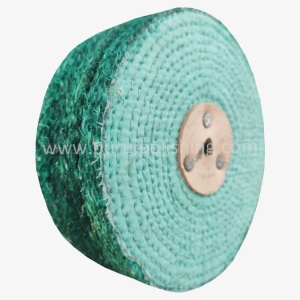 Alternative view of Sisal Buffing Wheel With Plastic Washer-Blue Treated