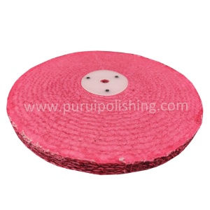 Alternative view of Pink Treated Sisal Buffing Wheel With Plastic Washer For Primary Cutting
