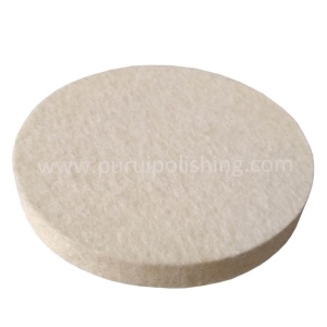 Alternative view of Straight Edge Felt Polishing Wheel With M14 Plastic Backing For Angle Grinder