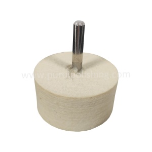 Felt Polishing Wheel for Drill with 1/4" Shank, Medium, Hard