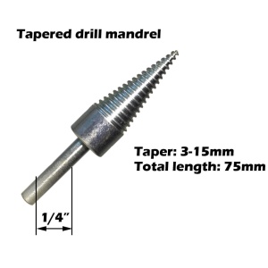 Alternative view of 1/4" Shank Tapered Mandrel for Drill