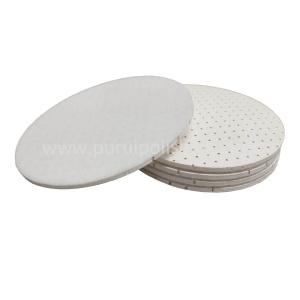 Rayon Glass Polishing Pad With Velcro And Perforations Medium