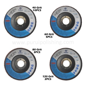 Alternative view of 20 Pack Zirconia Flap Disc Wheel Kit 4.5 Inch x 7/8 Inch T29 With 40/60/80 And 120# Grit