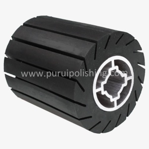 Rubber Drum Polishing Wheel for Wire Drawing Polisher-Aluminum Center & The Rubber Slotted