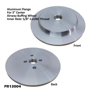 Alternative view of 3" x 5/8"-11UNC Arbor Hole Aluminum Airway Buffing Wheel Safety Flange Kit