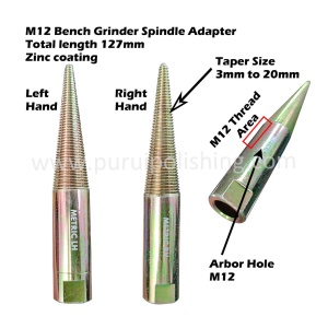 Alternative view of M12 Bench Grinder Polishing Adapter kit for 6" Bench Grinder, 1 Set With Each 1PC Left Hand & Right Hand
