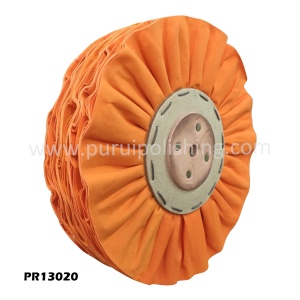 10" x 36Ply Orange Airway Buffing Wheel, 3/8 Inch Arbor Hole