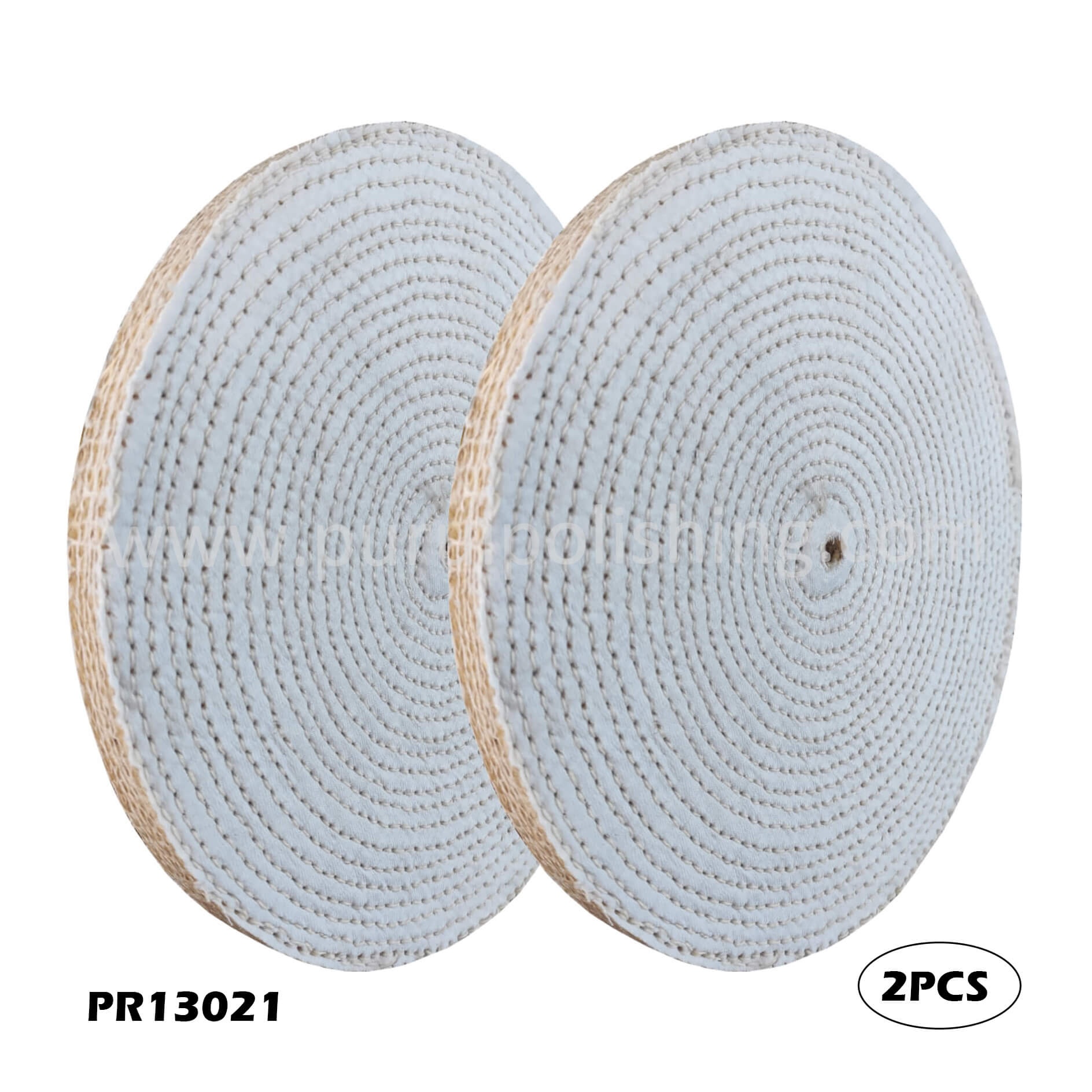 10" Sisal Buffing Wheel, 5/8" thickness x 3/8" Arbor Hole, Pack of 2