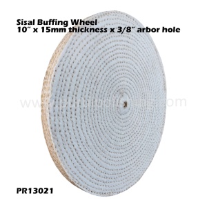 Alternative view of 10" Sisal Buffing Wheel, 5/8" thickness x 3/8" Arbor Hole, Pack of 2