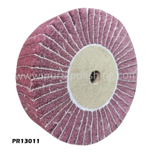 155mm x 50mm x 5/8" Arbor Hole Mixed Non Woven Flap Wheel With 240# Sandpaper