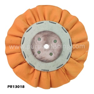 Alternative view of 8" x 36Ply Orange Airway Buffing Wheel, 3/8 Inch Arbor Hole