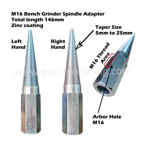 Alternative view of M16 Bench Grinder Polishing Adapter kit for 8" Bench Grinder, 1 Set With Each 1PC Left Hand & Right Hand